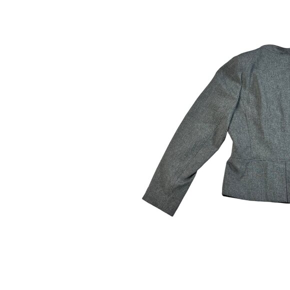 Women's Worthington Black Gray White Chevron Stripe Button Pleated L/S Jacket 16 - Picture 9 of 11